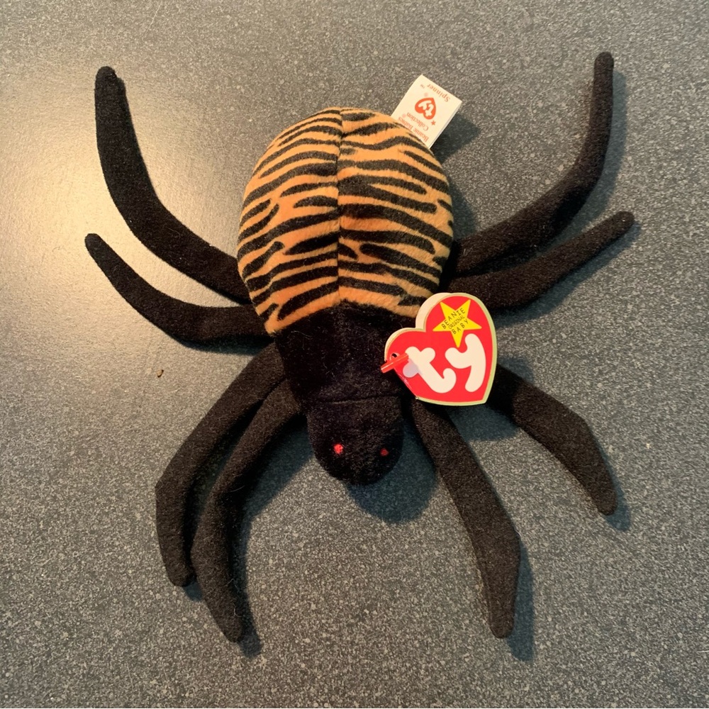3/$12! Ty Beanie Baby - Spinner the Spider - MWMT!